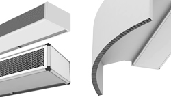 Revolving door and tailor-made air curtains